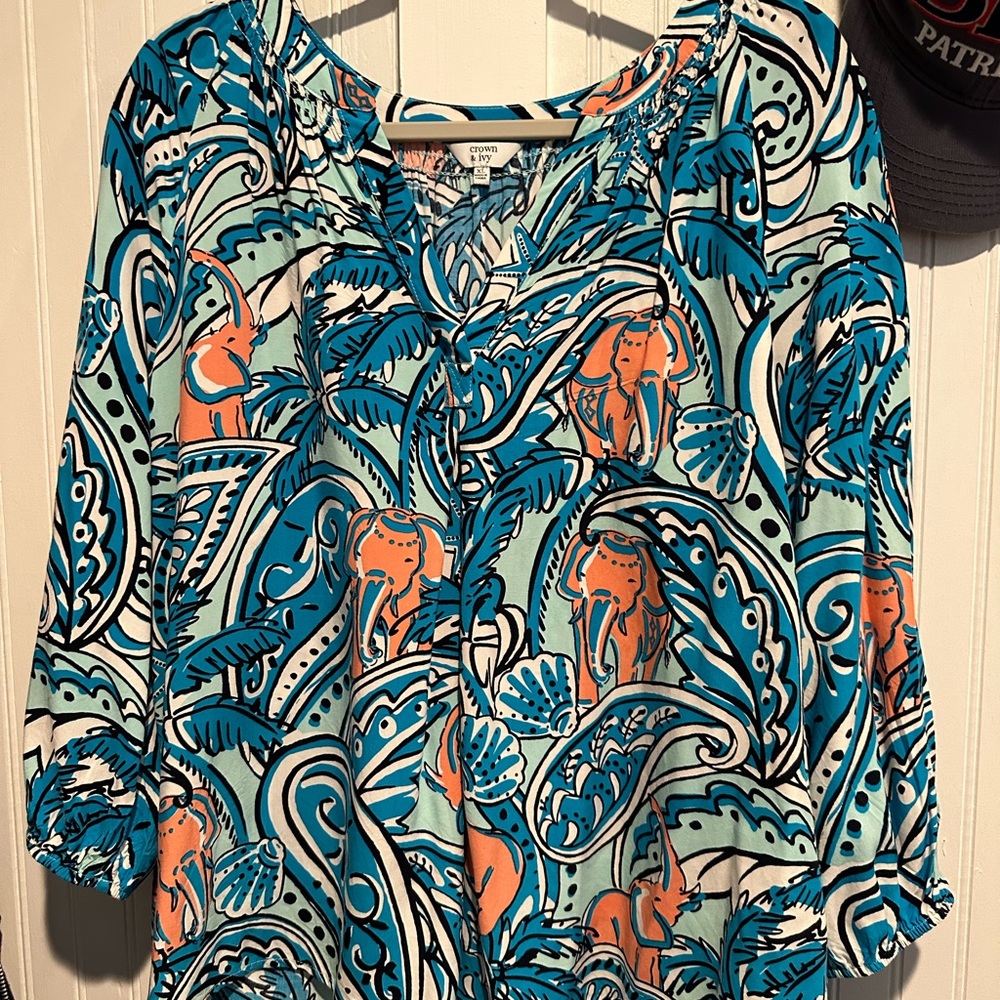 Crown and Ivy Elephant Top
